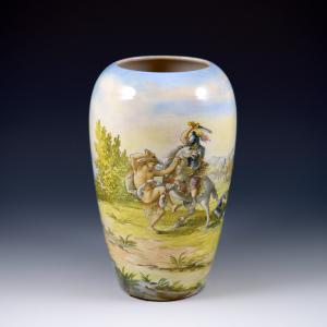 Vaso istoriato con scena di battaglia